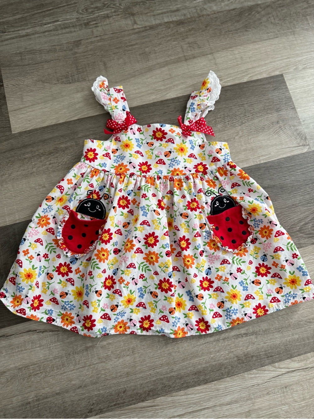 Good Lad long shirt 4t /dress with Red Ladybug Pockets
